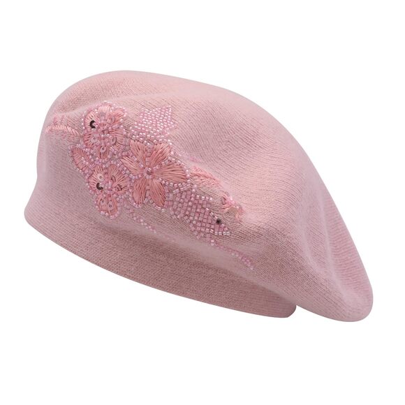 9724 Womens French Beret Hat Reversible Knitted Thickened Warm Cap For Ladies main image 5